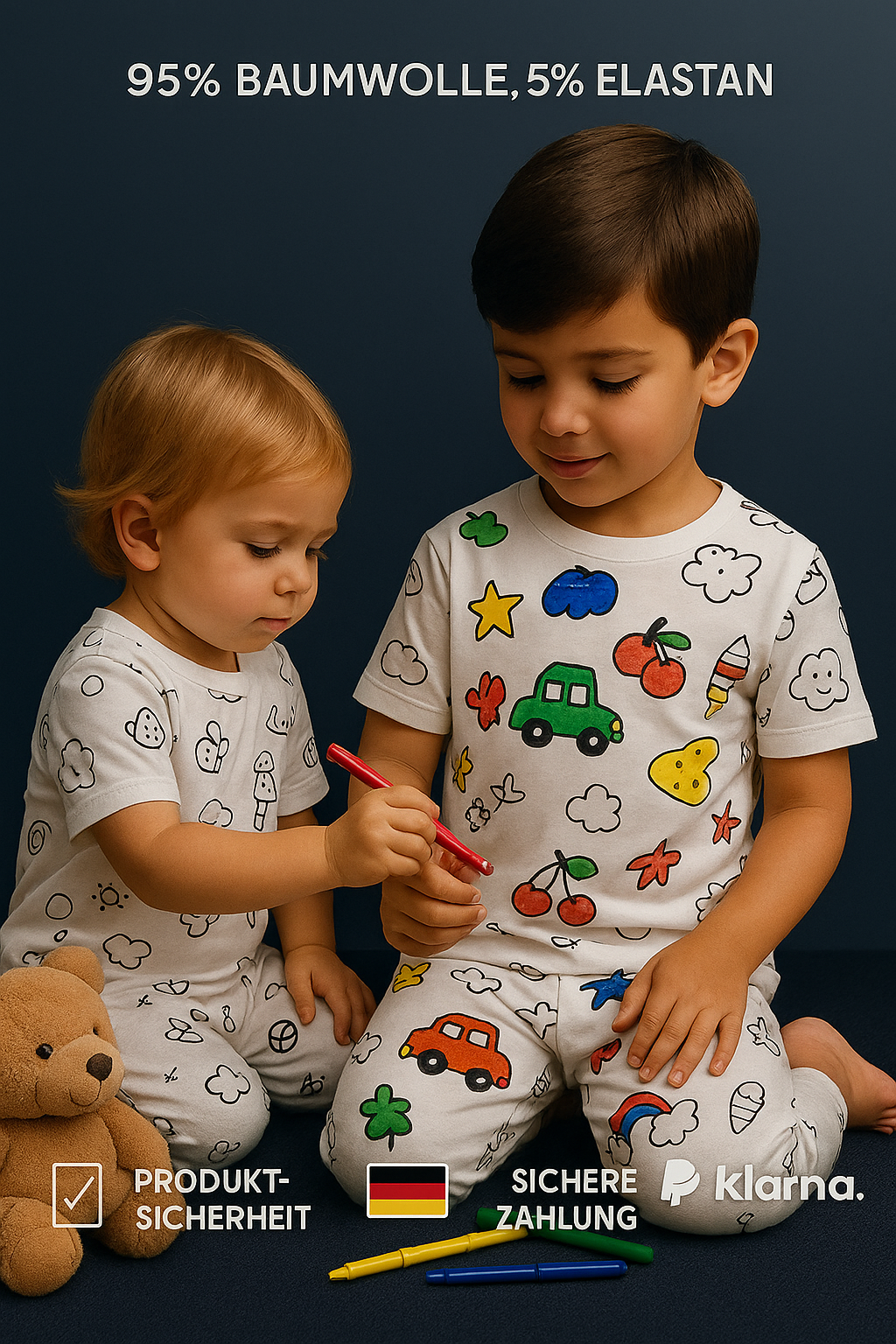 Opulenza™ - DIY-Pyjama-Malset für Kinder