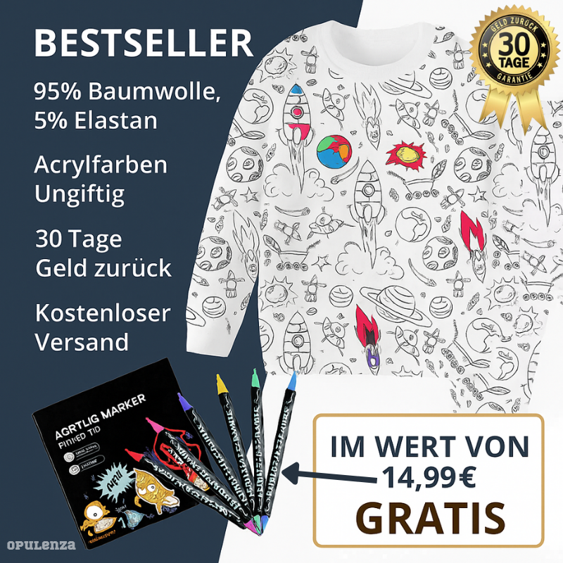 Opulenza™ - DIY-Pyjama-Malset für Kinder