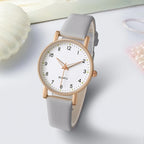 Casual Women's Watch Pu Leather Strap Wristwatch