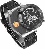 New Military USB Lighter Watch Men's